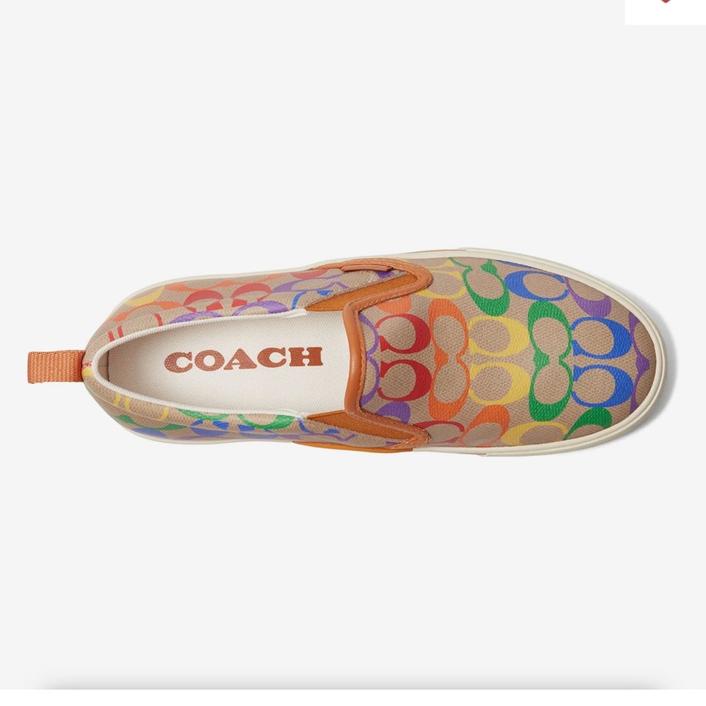 COACH
Men's Skate Rainbow Logo Print Slip-On Sneakers - Picture 4 of 15
